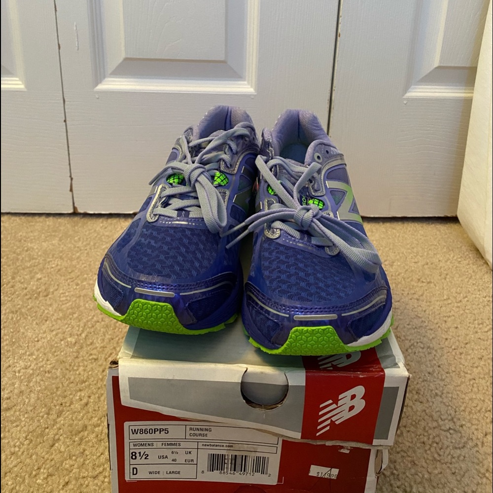 New Balance purple running shoes